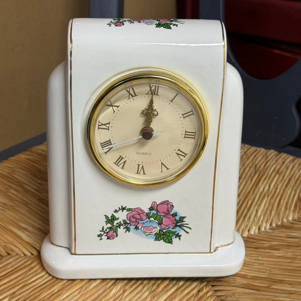 Quartz PS Paul Sebastian 1996 Limited Edition Porcelain Mantel Clock 7.5”X6”X2.5